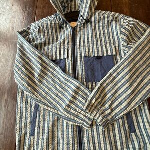 Men's Plaid Shirt Jacket in Green and Yellow